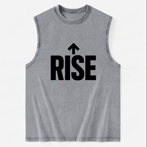 Bold typography design - RISE - getting up, ascending, elevating - Vintage Washed Tank