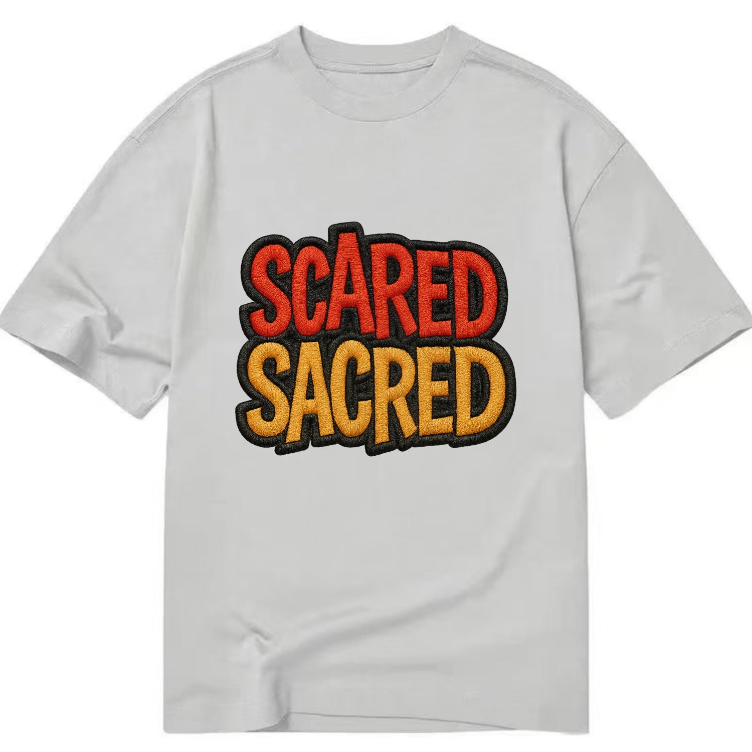 SCARED;SACRED JOURNEY Spiritual Purple Hat - Classic T-shirt - Grey