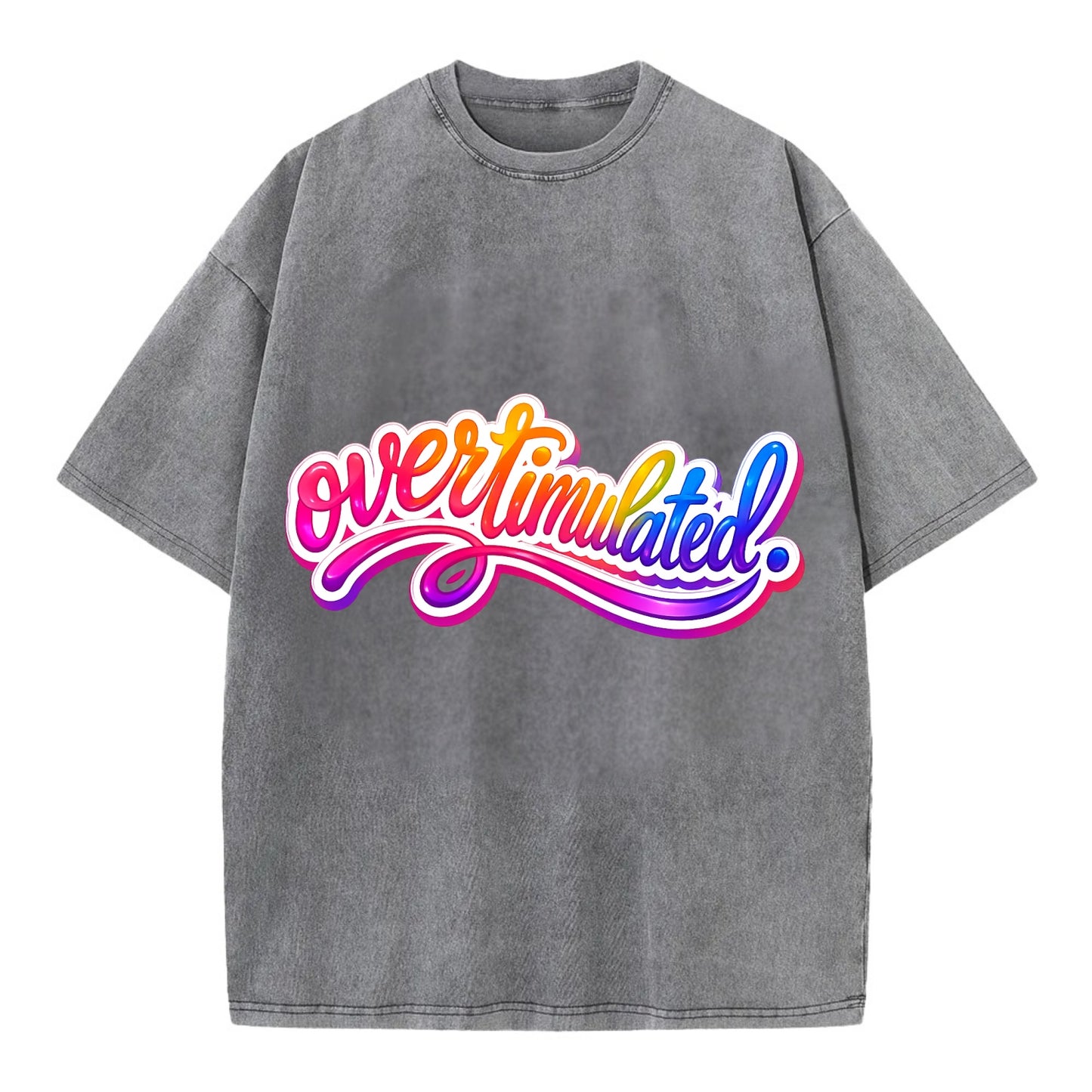 Overstimulated - Vintage T-shirt - Grey