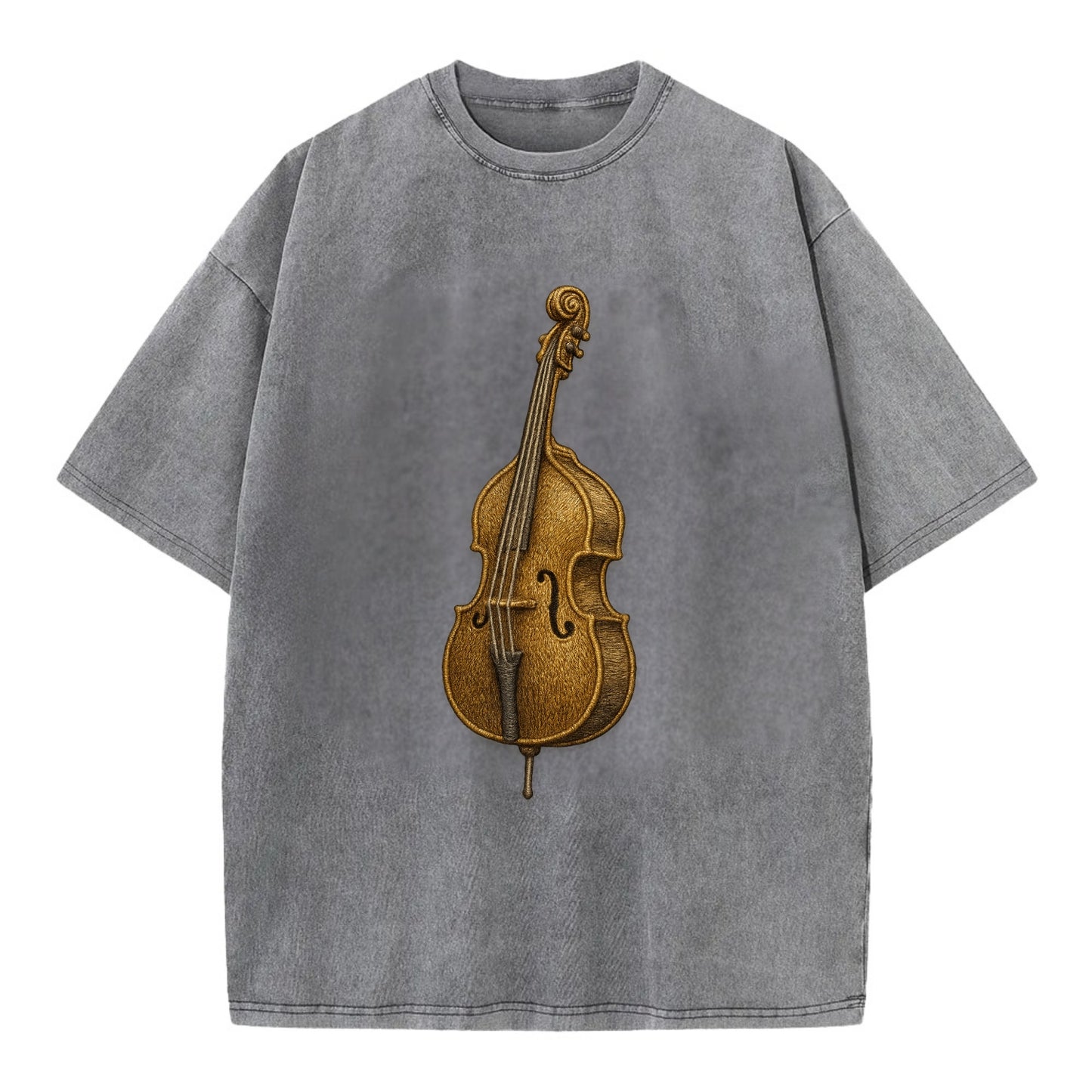 Acoustic Bass  - Vintage T-shirt - Grey