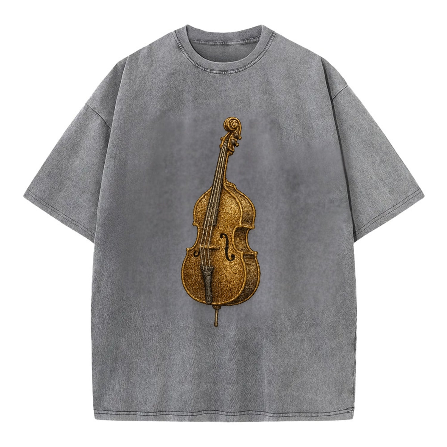 Acoustic Bass  - Vintage T-shirt - Grey