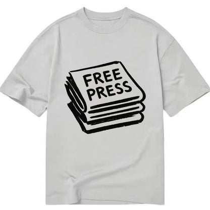 Stack of newspapers - free press bold ink brushstrokes - Classic T-shirt - Grey