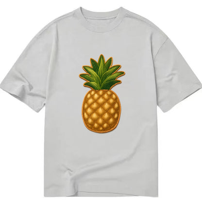 PINEAPPLE CROWN - tropical fruit in yellow and green , hospitality - Classic T-shirt - Grey