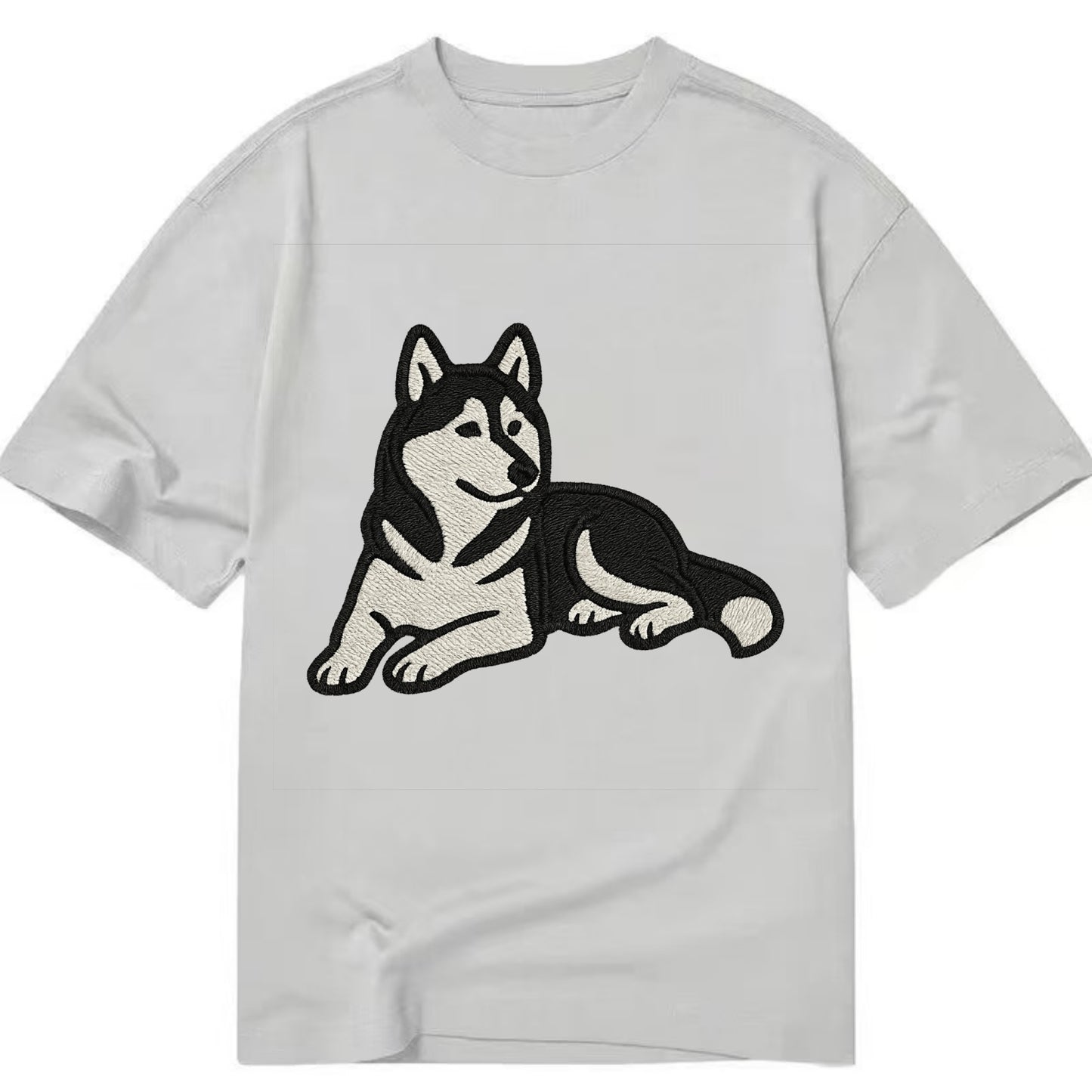 Siberian Husky - Black and white relaxed Classic T-shirt - Grey