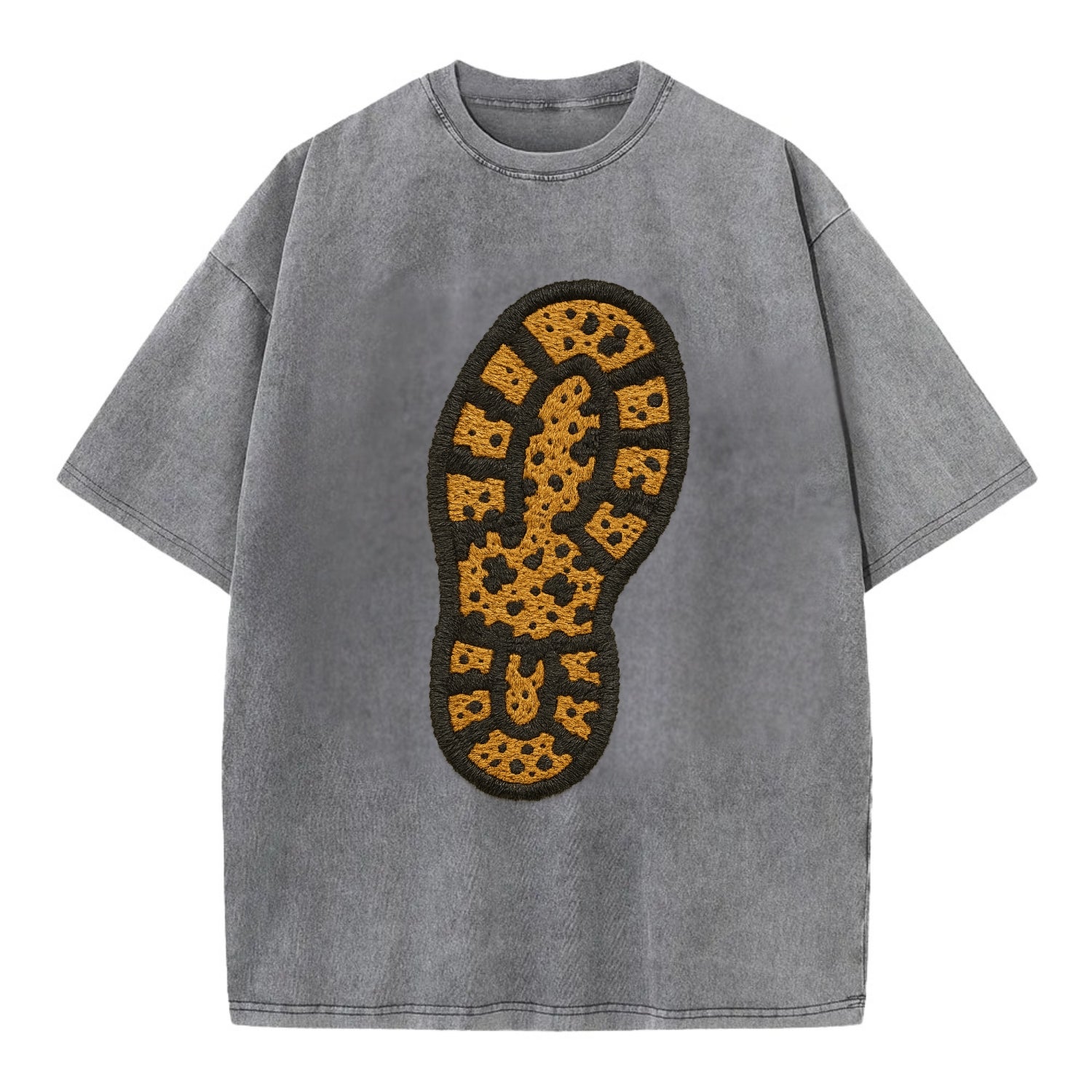 Hiking Boot Print  - Vintage T-shirt - Grey