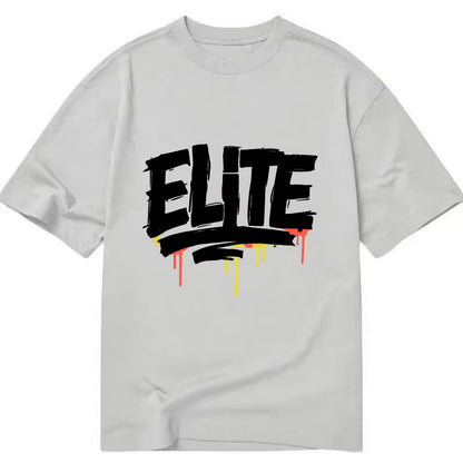 Bold typography design - "ELITE" - top tier, highest level - Classic T-shirt - Grey