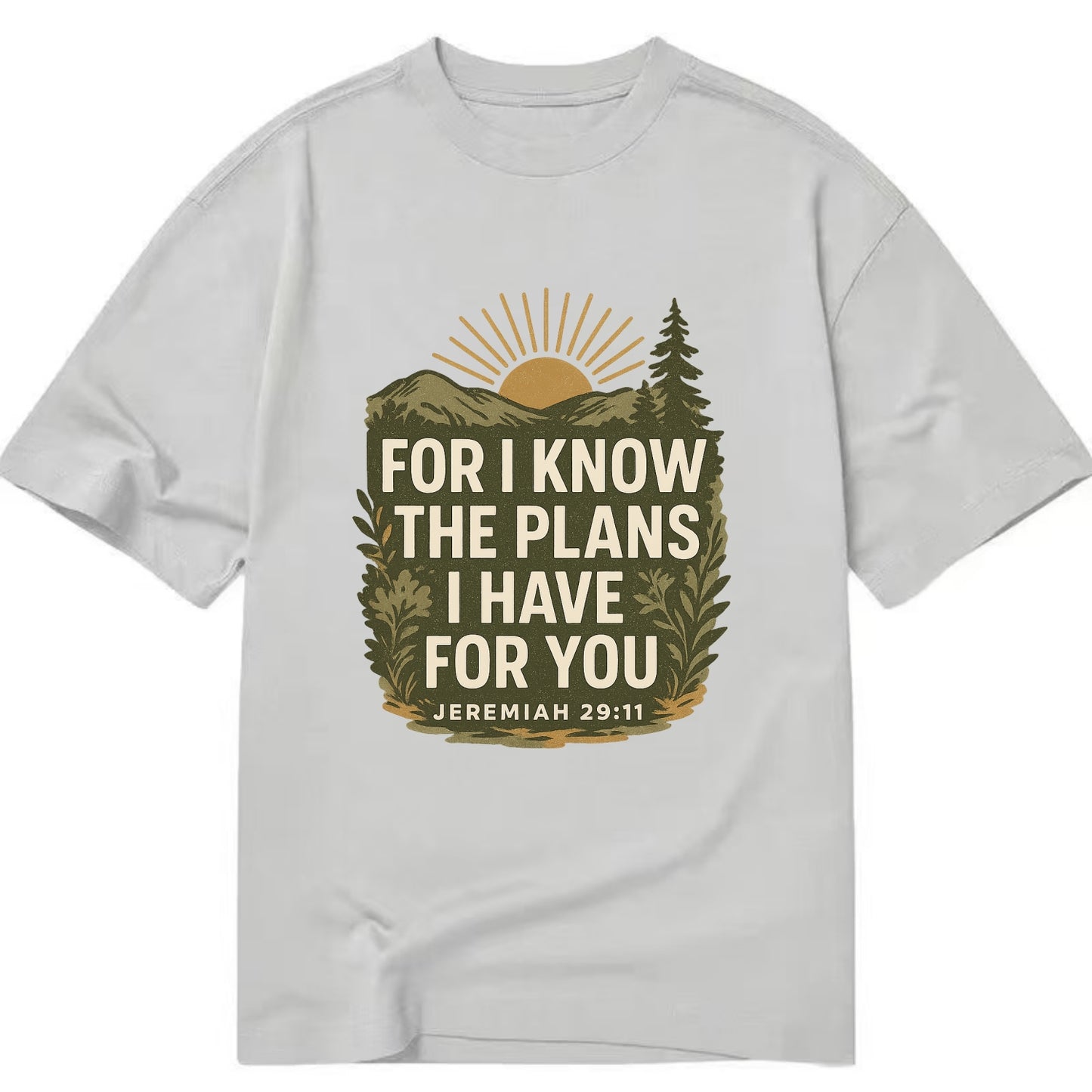 Jeremiah 29:11 Sunrise - Classic T-shirt - Grey