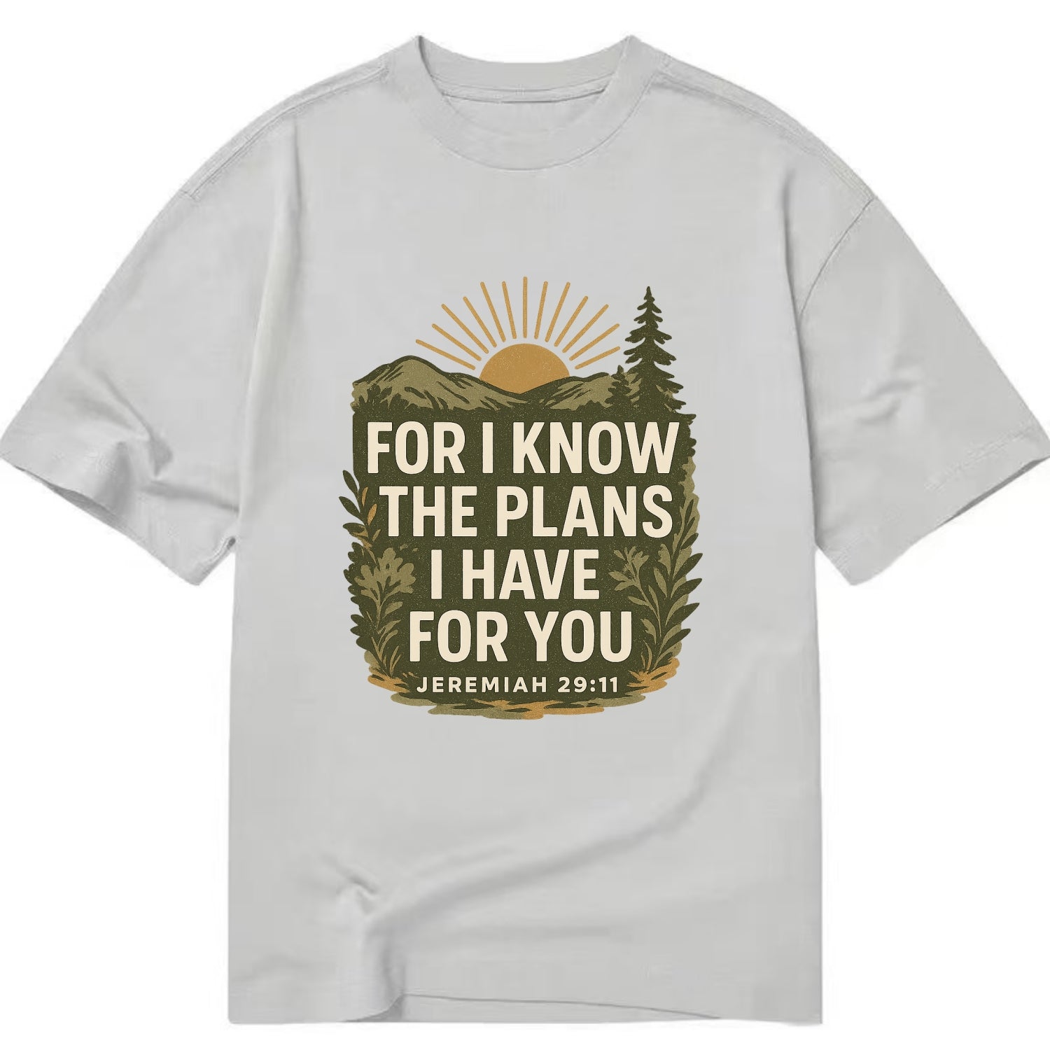 Jeremiah 29:11 Sunrise - Classic T-shirt - Grey