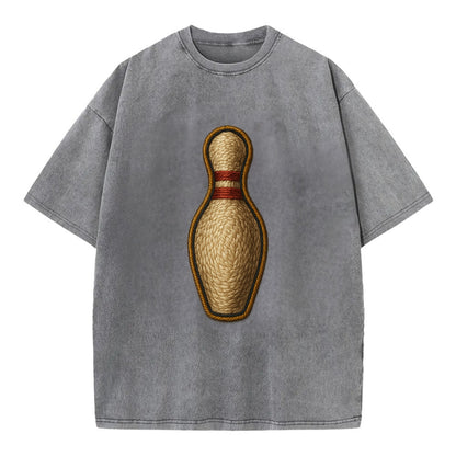 Bowling Pin  - Vintage T-shirt - Grey
