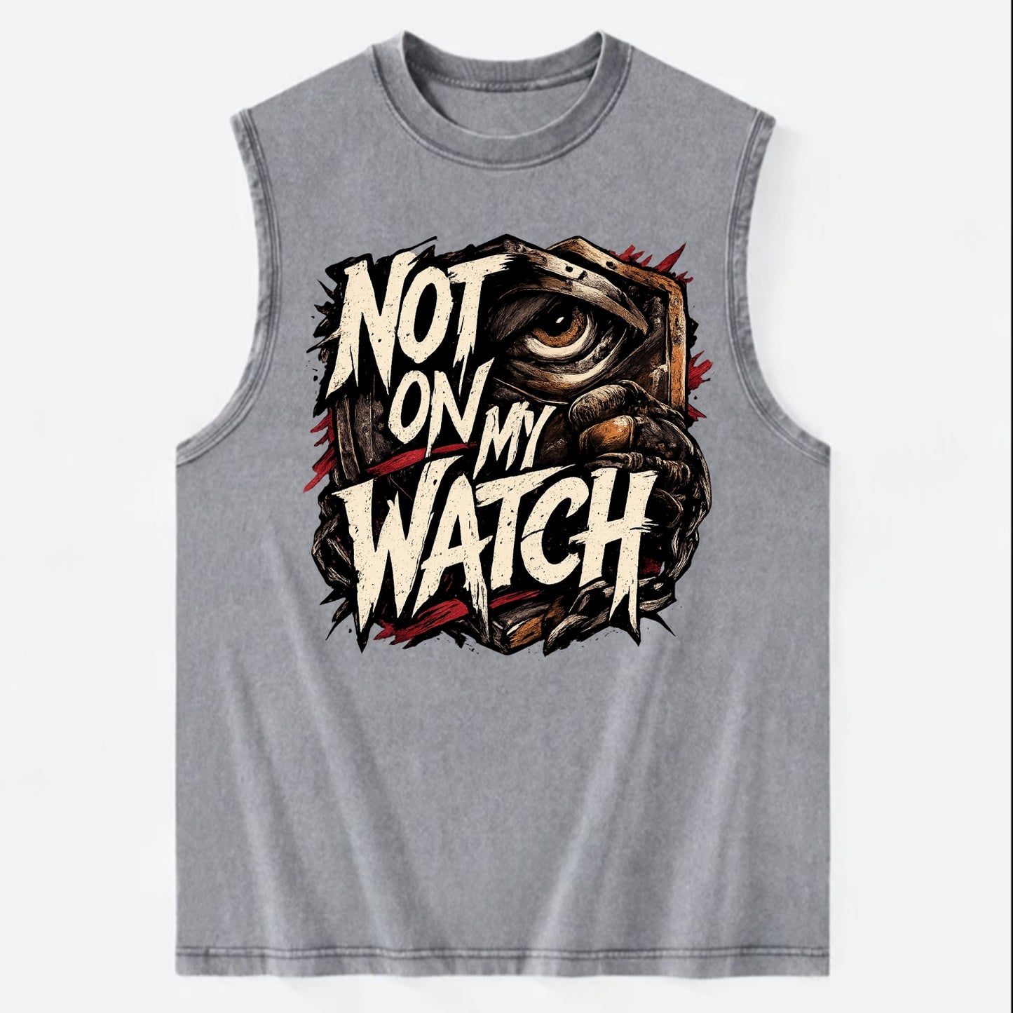 Not On My Watch - Vintage Washed Tank - Grey
