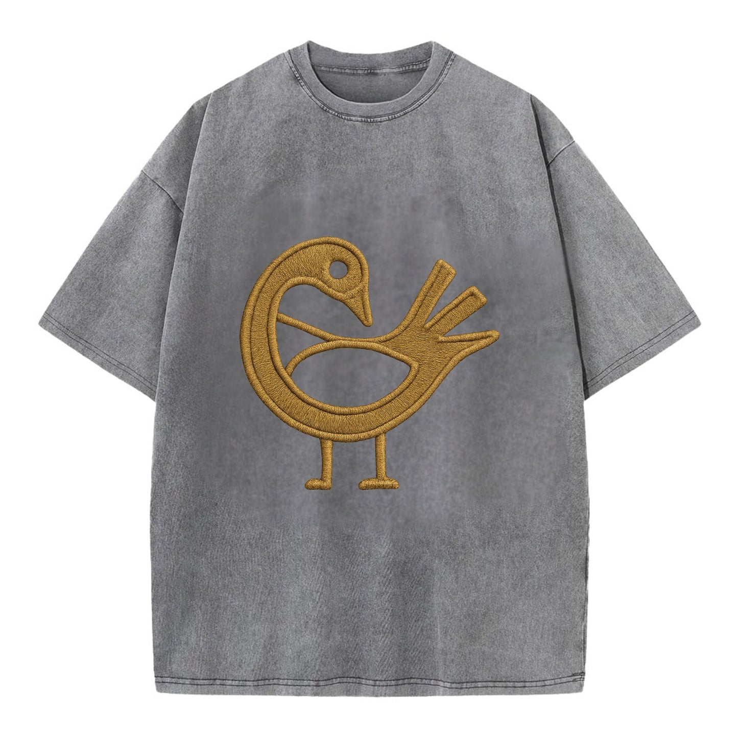 Adinkra Sankofa  - Vintage T-shirt - Grey