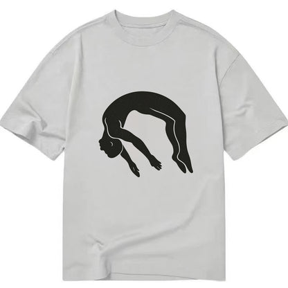 Gymnast doing a backflip - Classic T-shirt - Grey