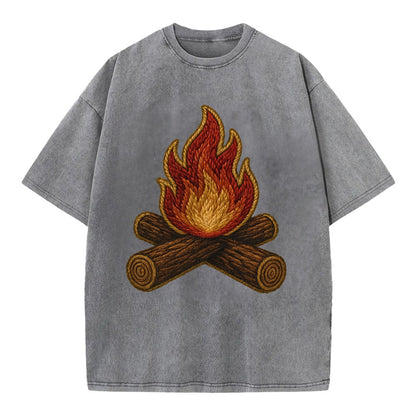 Campfire  - Vintage T-shirt - Grey