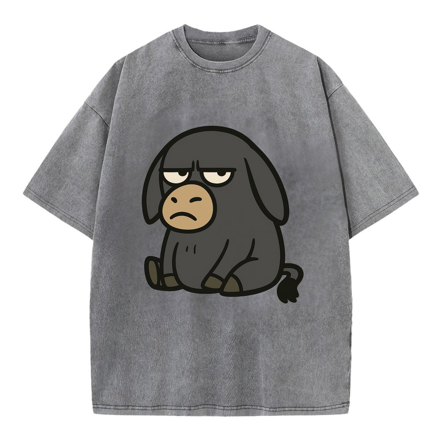 The Donky Judging Silently - Vintage T-shirt - Grey