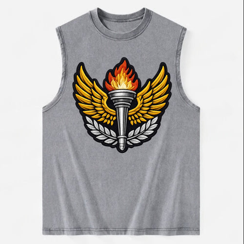 TRACK AND FIELD TORCH - Olympic style torch with - Vintage Washed Tank