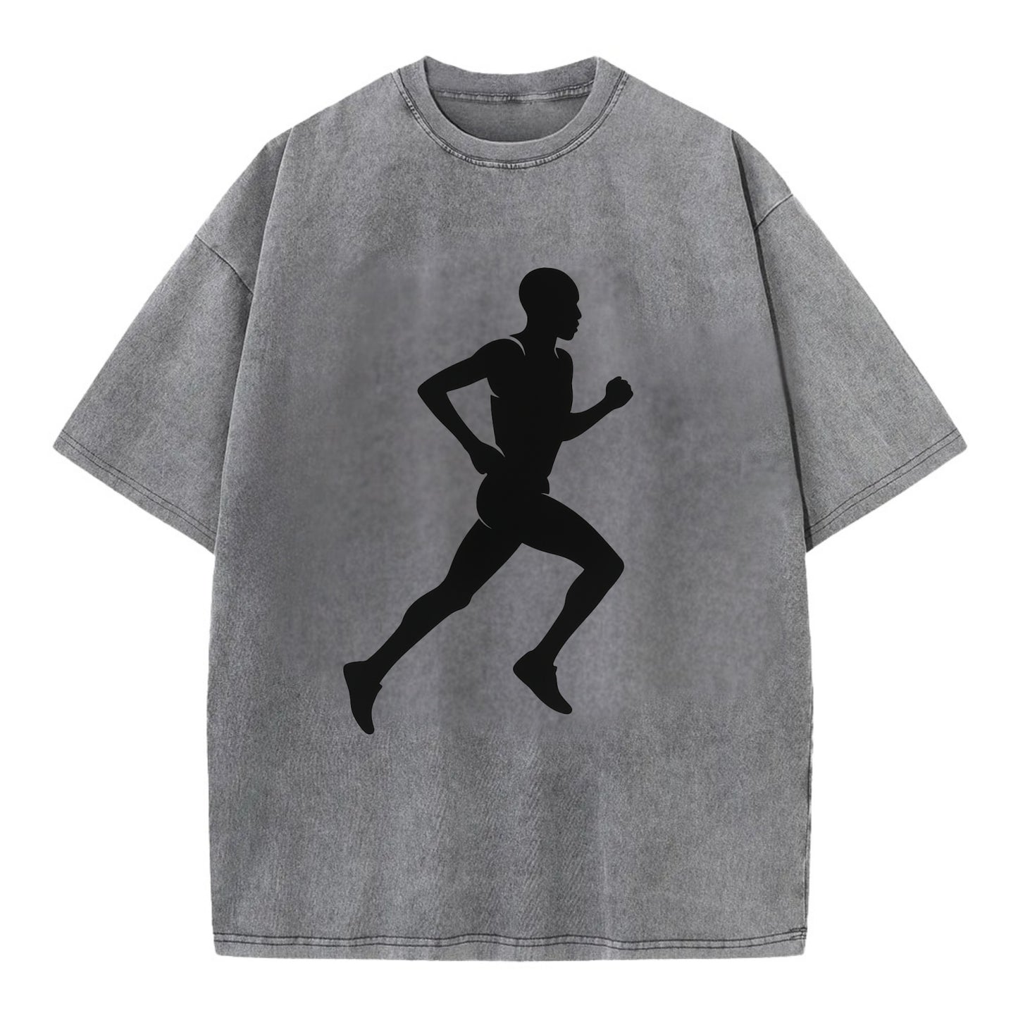 Kenyan distance runner stride - Vintage T-shirt - Grey