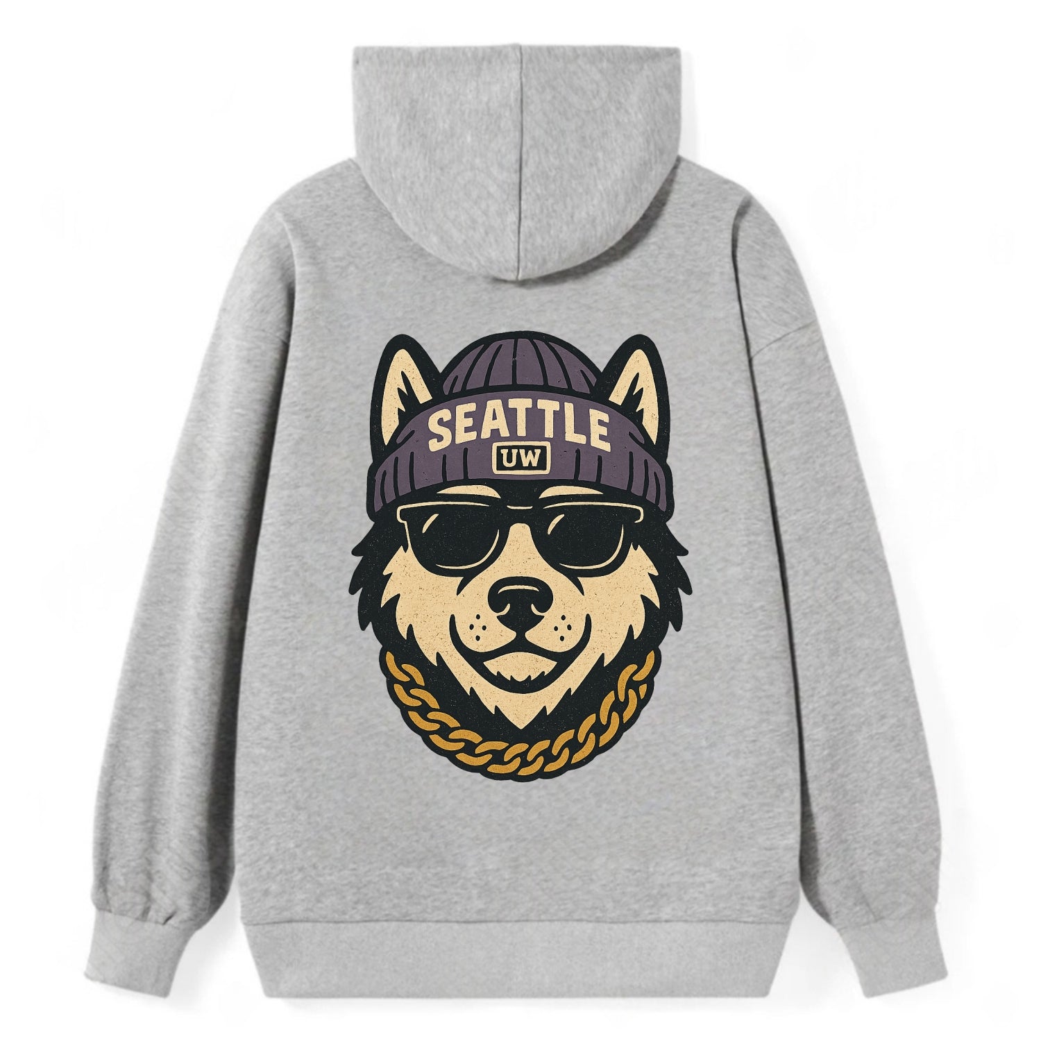 Seattle Husky - Classic Pullover Hoodie - Grey