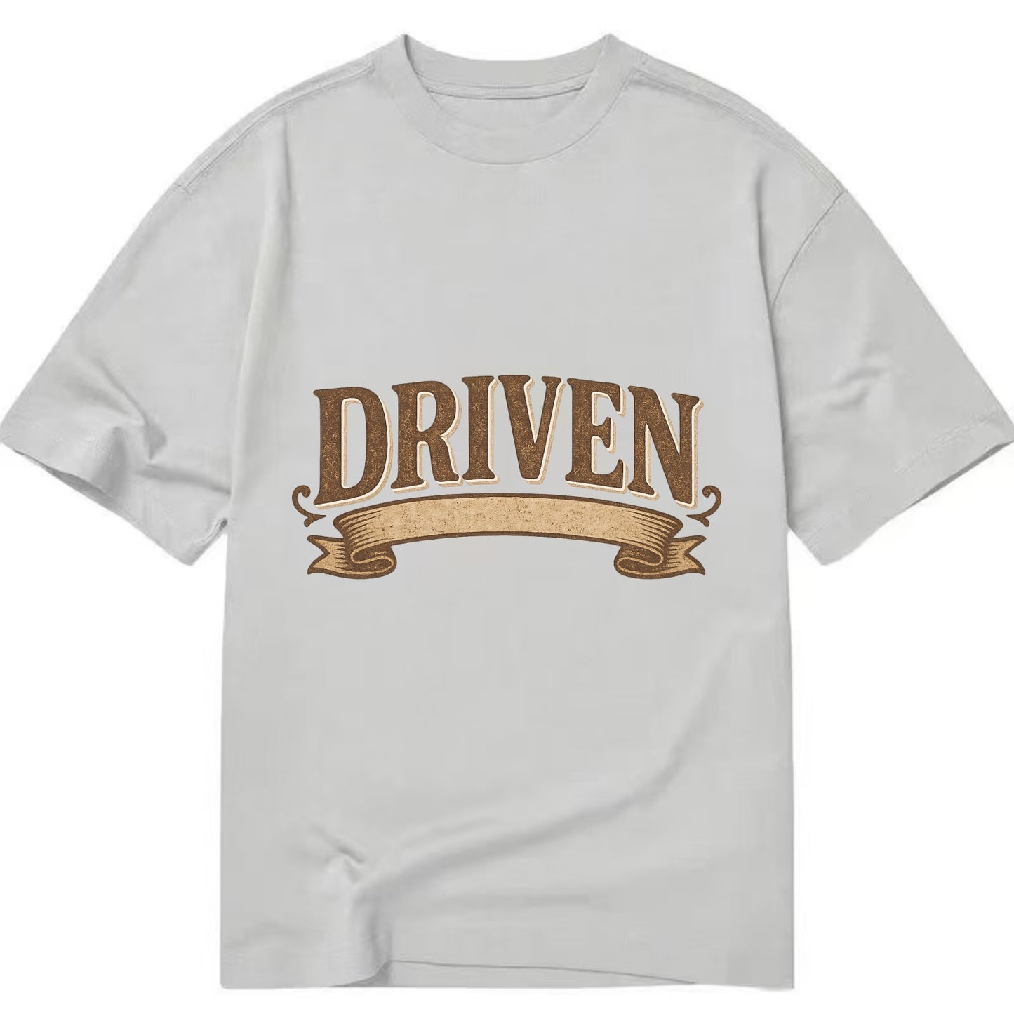 Bold typography design - "DRIVEN" - motivated, focused on goals - Classic T-shirt - Grey