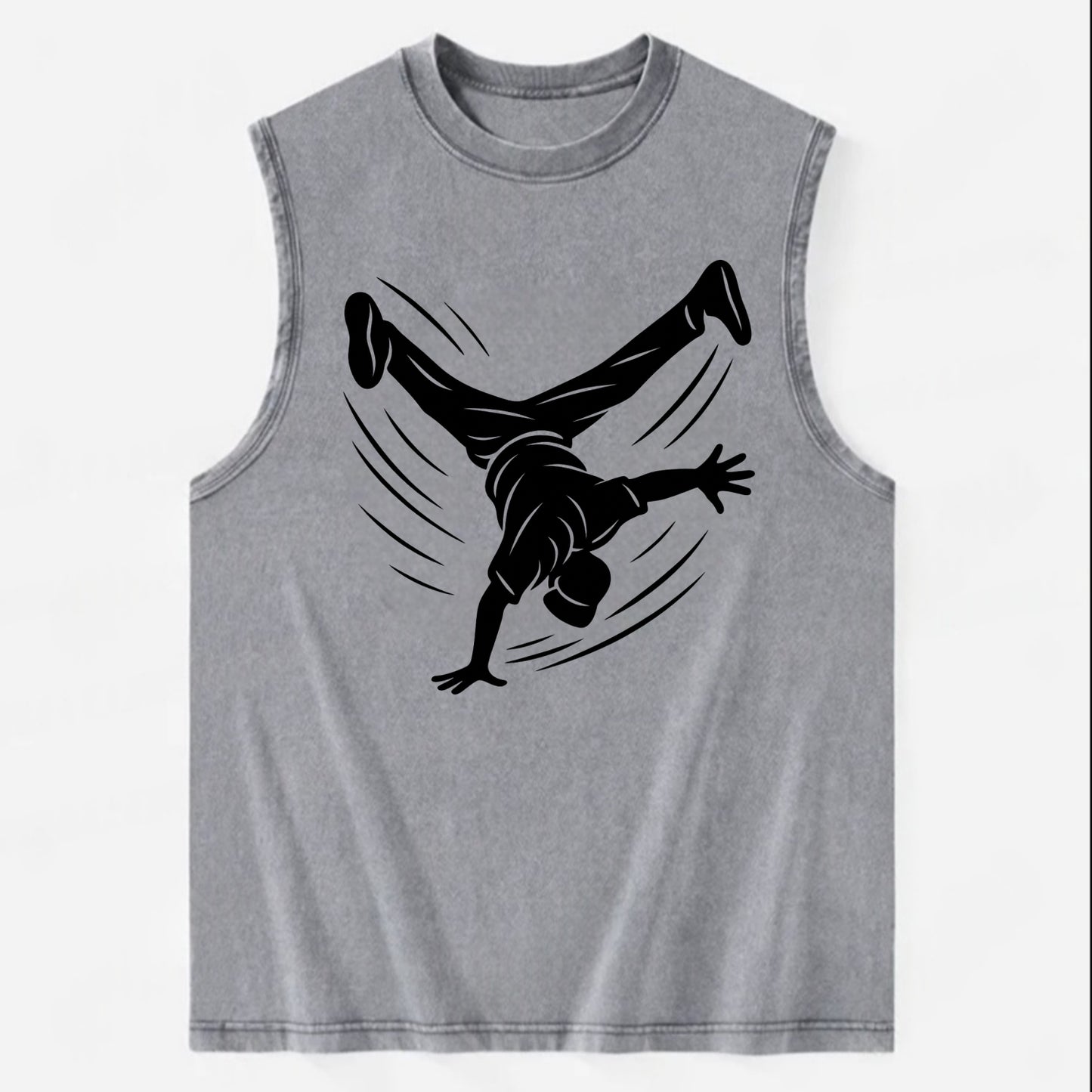 Breakdancer windmill move - Vintage Washed Tank - Grey