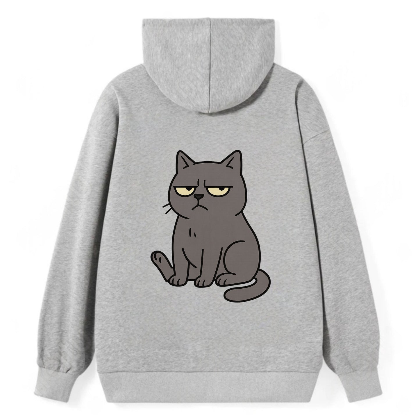 The Cat Judging Silently - Classic Pullover Hoodie - Grey