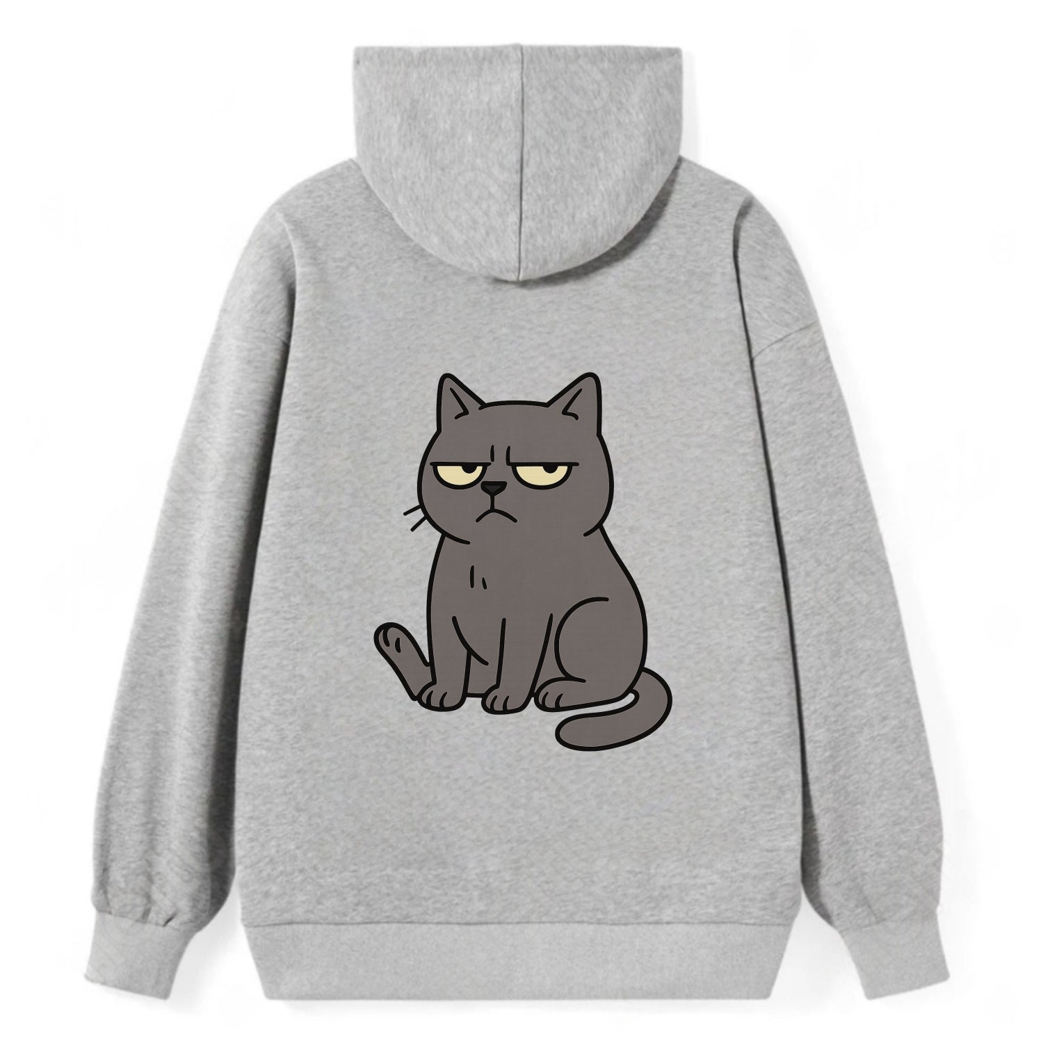 The Cat Judging Silently - Classic Pullover Hoodie - Grey