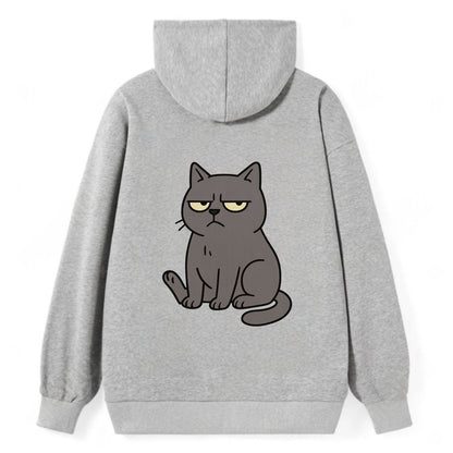 The Cat Judging Silently - Classic Pullover Hoodie - Grey