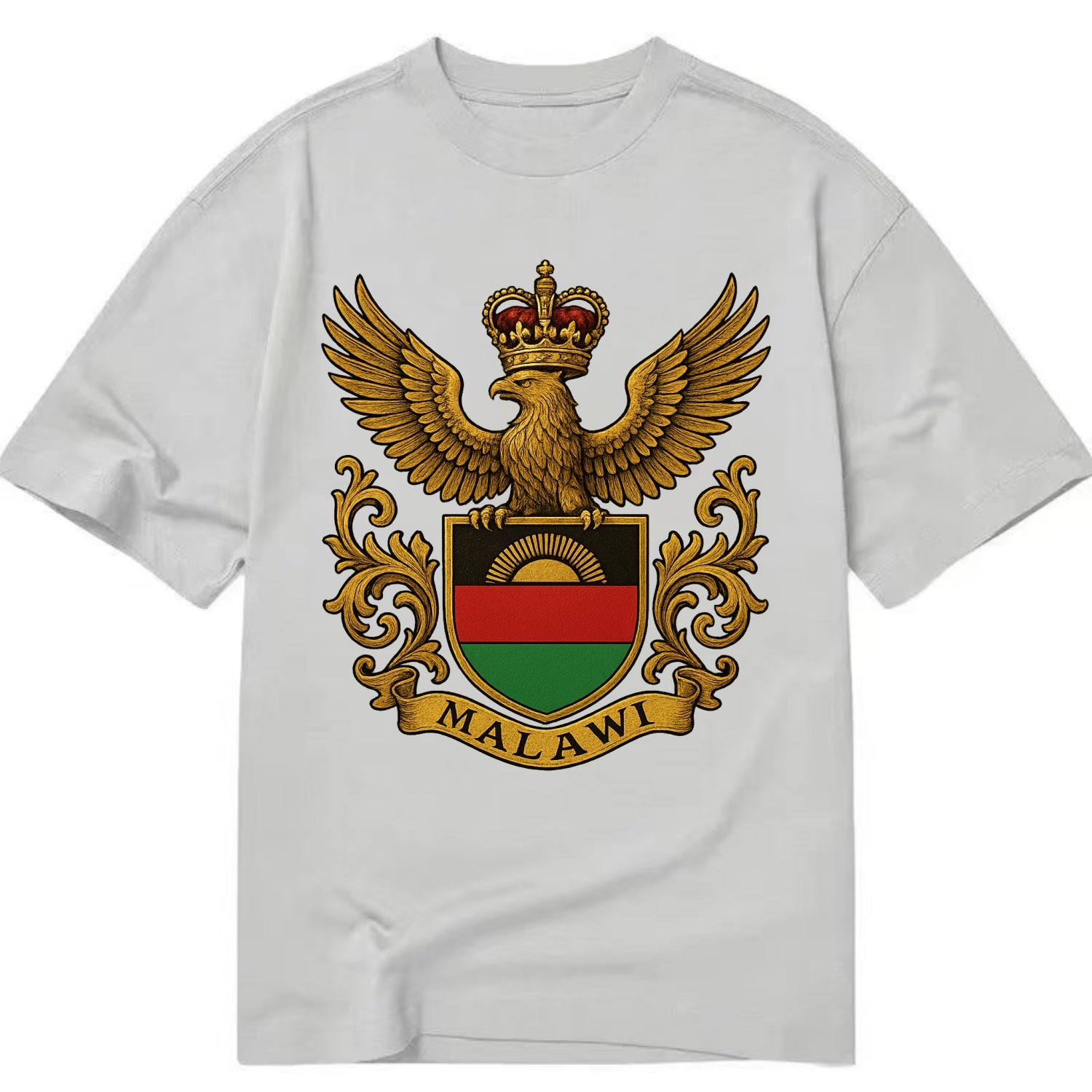 Malawi Royal Logo  - Classic T-shirt - Grey