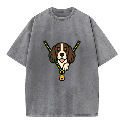 English Springer Spaniel - Vintage T-shirt - Grey