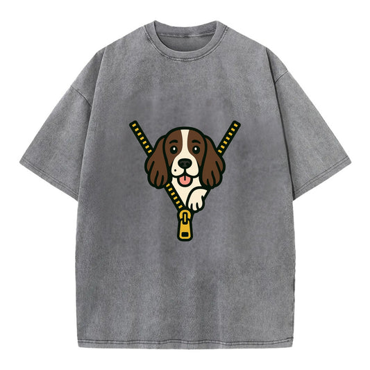 English Springer Spaniel - Vintage T-shirt - Grey