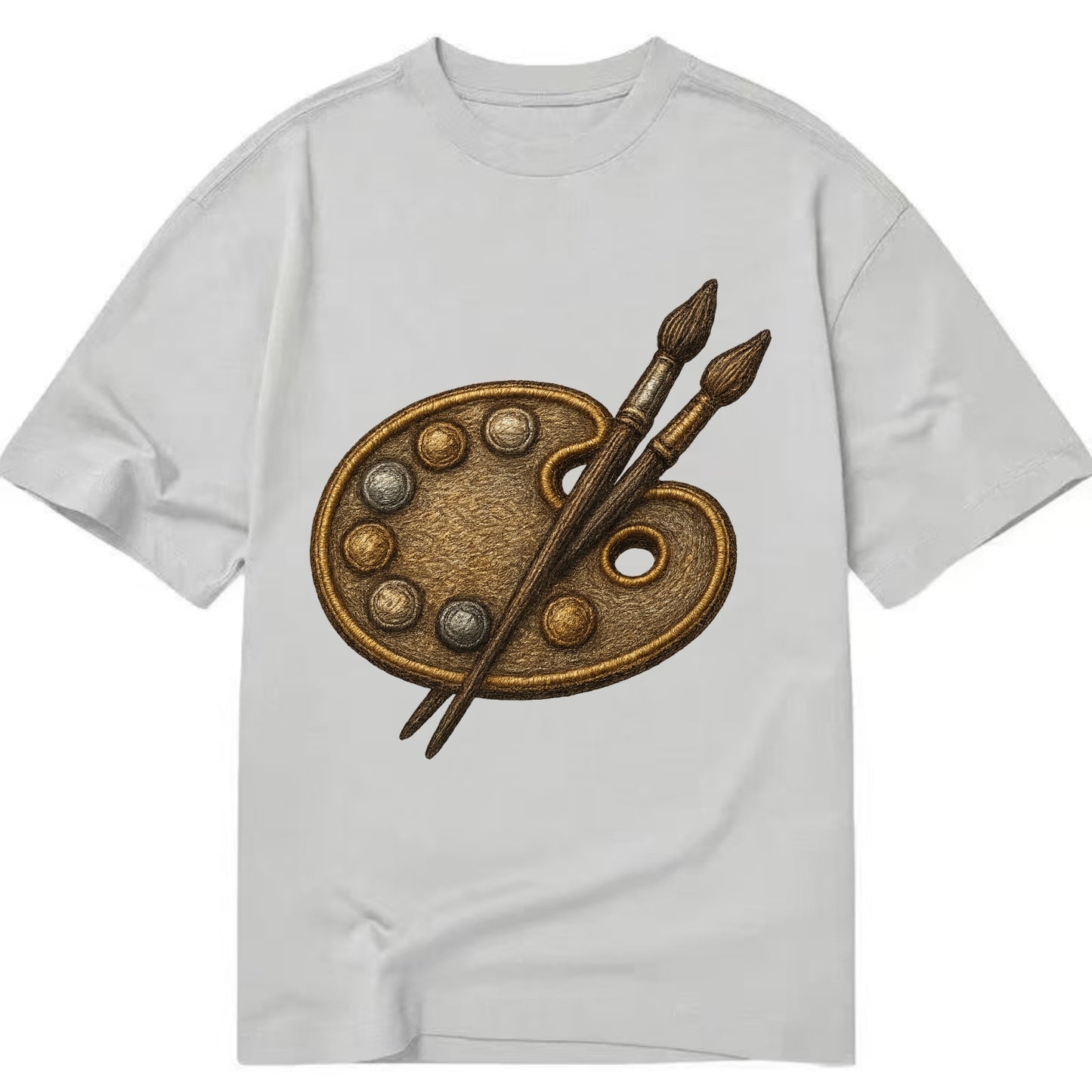 Artist palette with brushes - painter emblem - Classic T-shirt - Grey