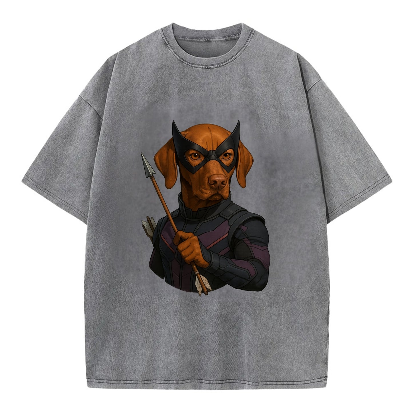 Vizsla Hawkeye  - Vintage T-shirt - Grey