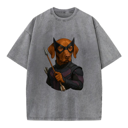 Vizsla Hawkeye  - Vintage T-shirt - Grey