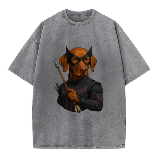 Vizsla Hawkeye  - Vintage T-shirt - Grey