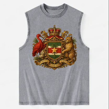 Suriname Star Emblem  - Vintage Washed Tank - Grey