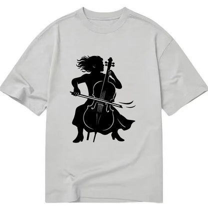 Cellist performing emotional solo - Classic T-shirt - Grey