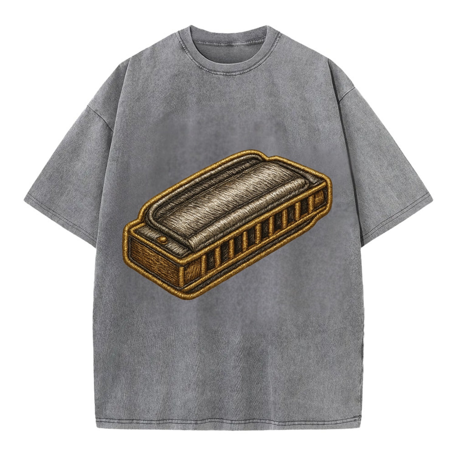 Harmonica  - Vintage T-shirt - Grey