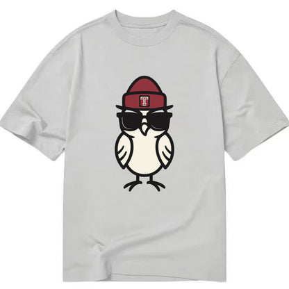 Philadelphia Owl wearing Temple beanie with T patch - Classic T-shirt - Grey