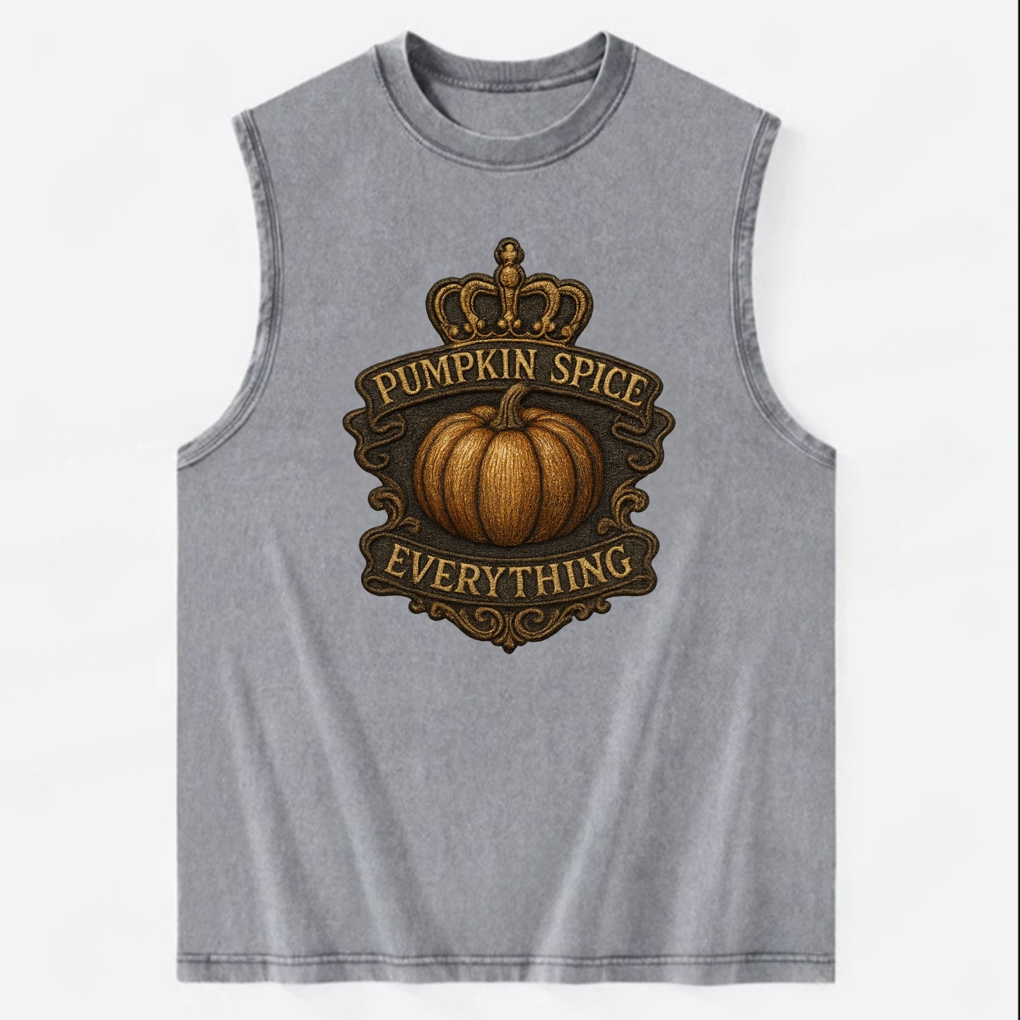 Pumpkin Spice Everything  - Vintage Washed Tank - Grey