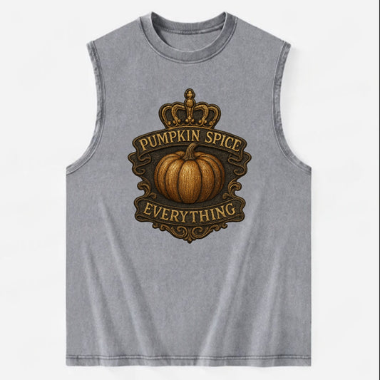 Pumpkin Spice Everything  - Vintage Washed Tank - Grey