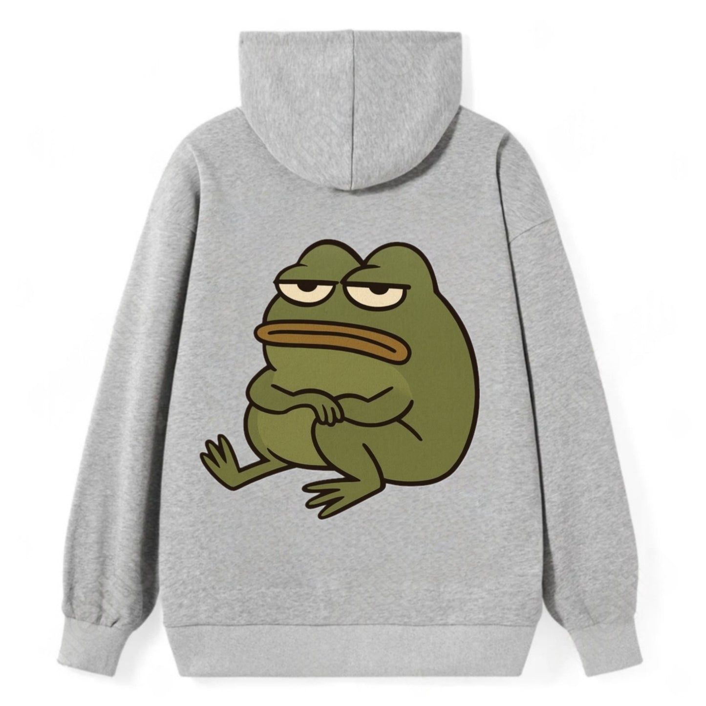 The Frog Judges Silently - Classic Pullover Hoodie - Grey