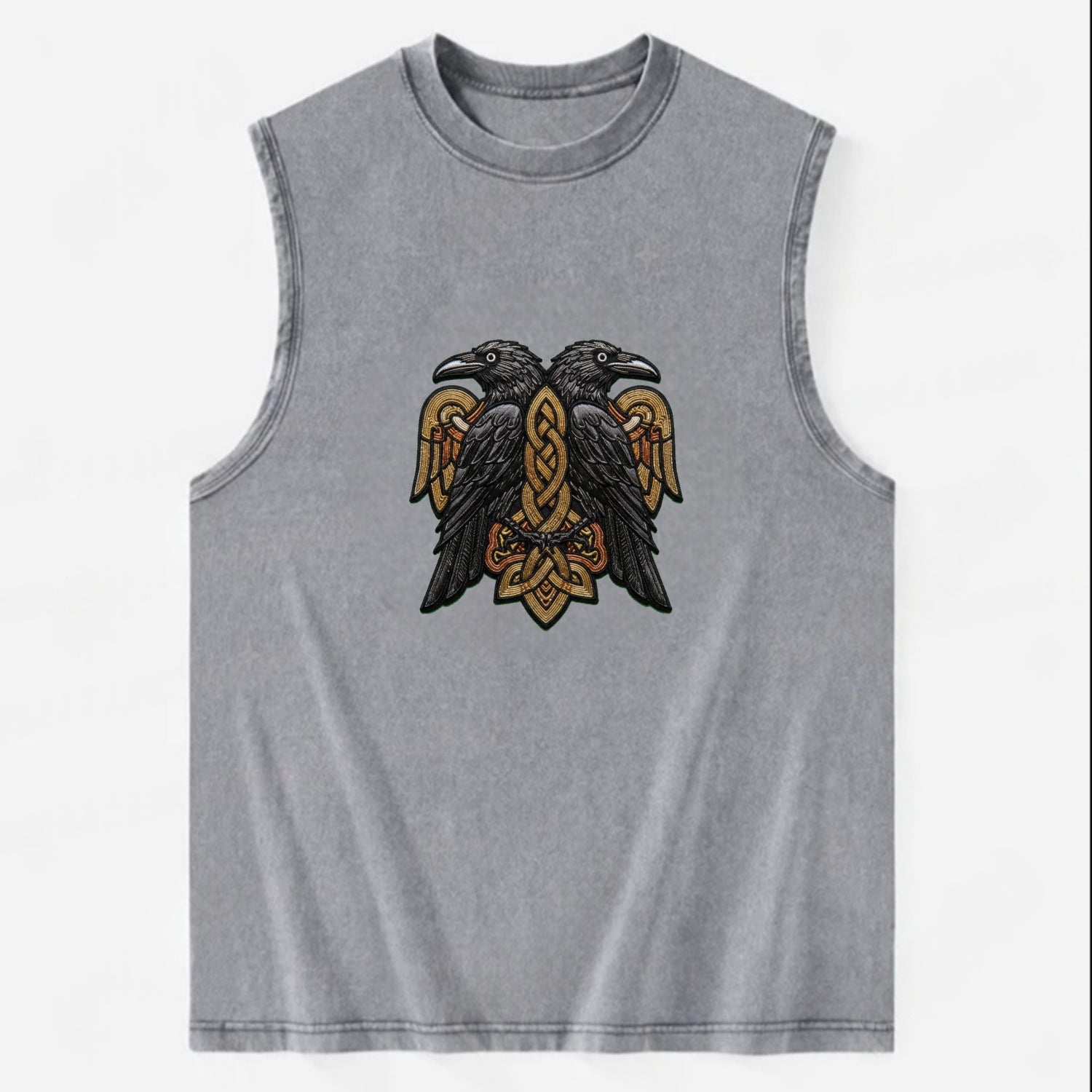 Odin's Ravens - Vintage Washed Tank - Grey