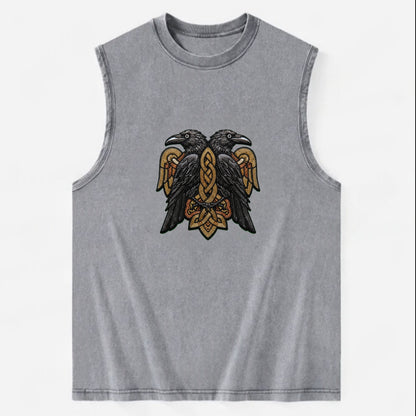 Odin's Ravens - Vintage Washed Tank - Grey
