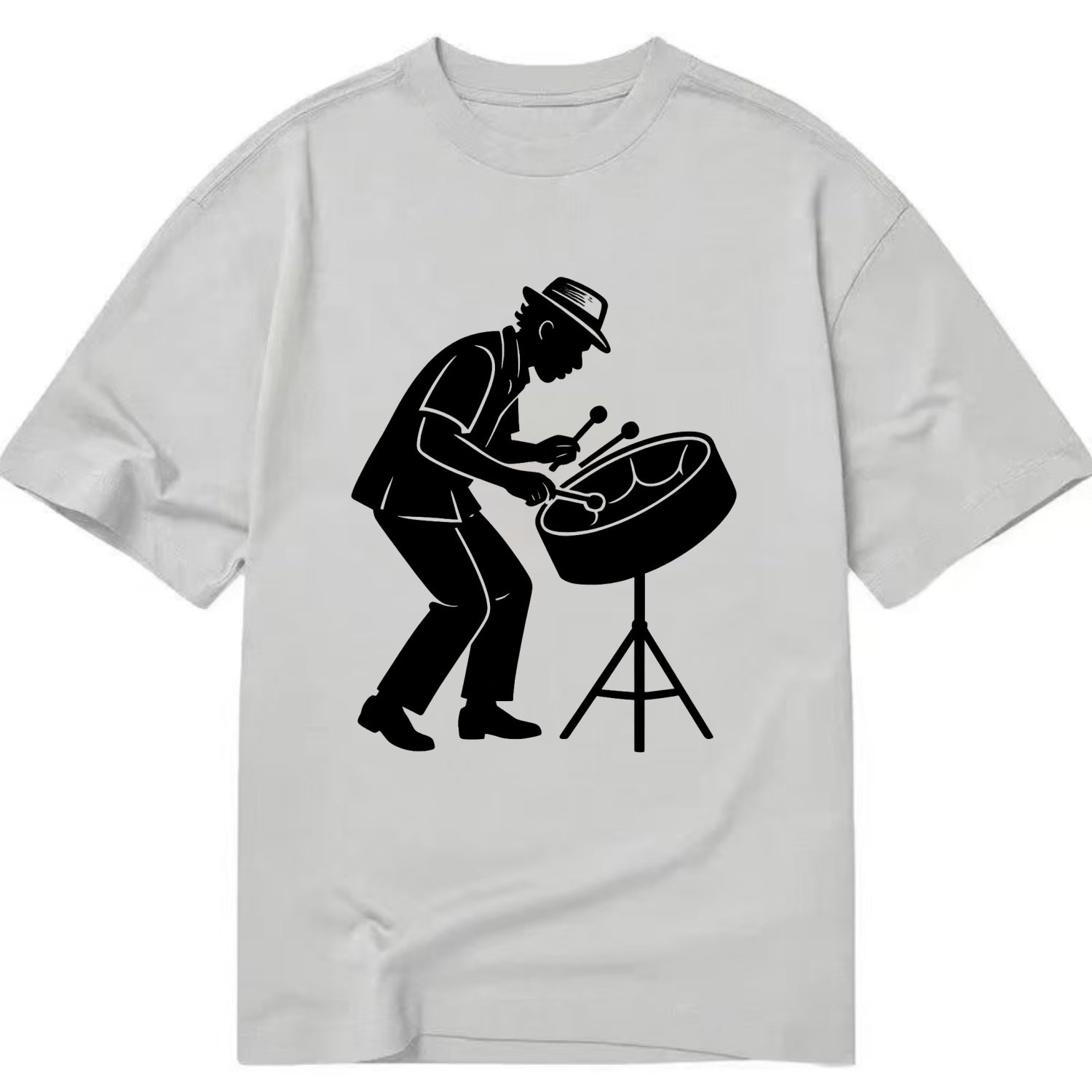 Steel drum player Caribbean rhythm - Classic T-shirt - Grey