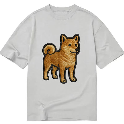 Shiba Inu - Trendy Japanese dog logo wit - Classic T-shirt