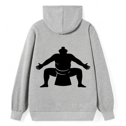 Japanese sumo wrestler ceremonial stance - Classic Pullover Hoodie - Grey