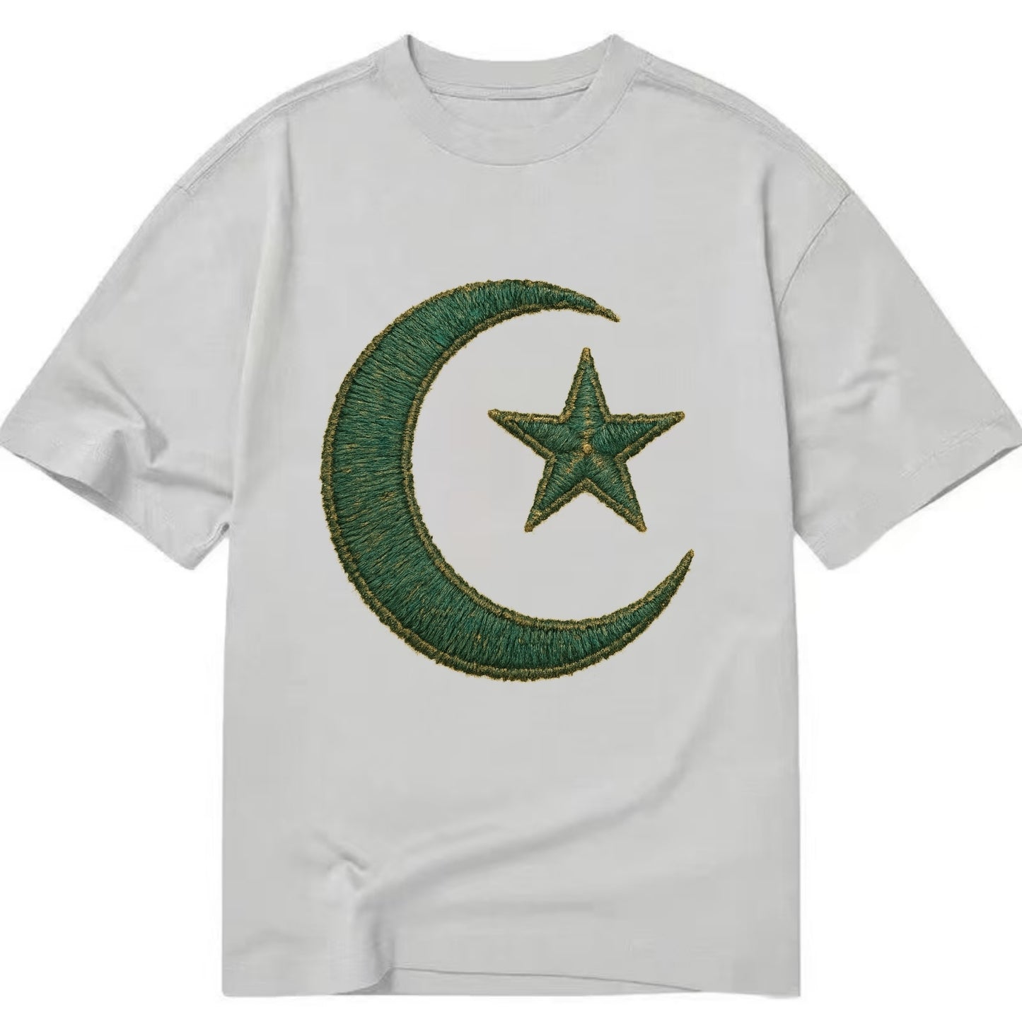 Crescent Moon and Star - Classic T-shirt - Grey