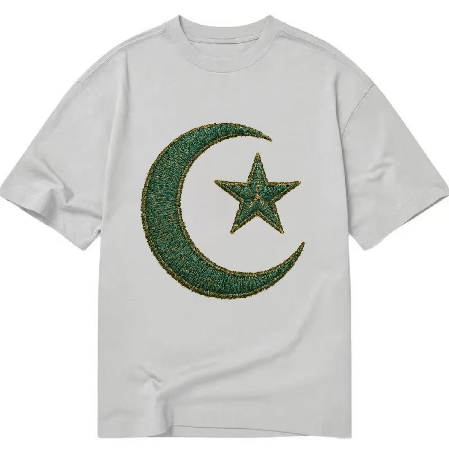 Crescent Moon and Star - Classic T-shirt - Grey