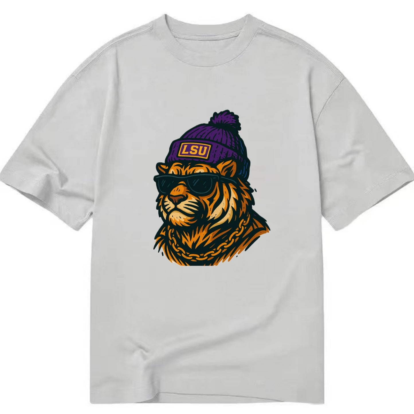 LSU Mike Tiger - Classic T-shirt - Grey