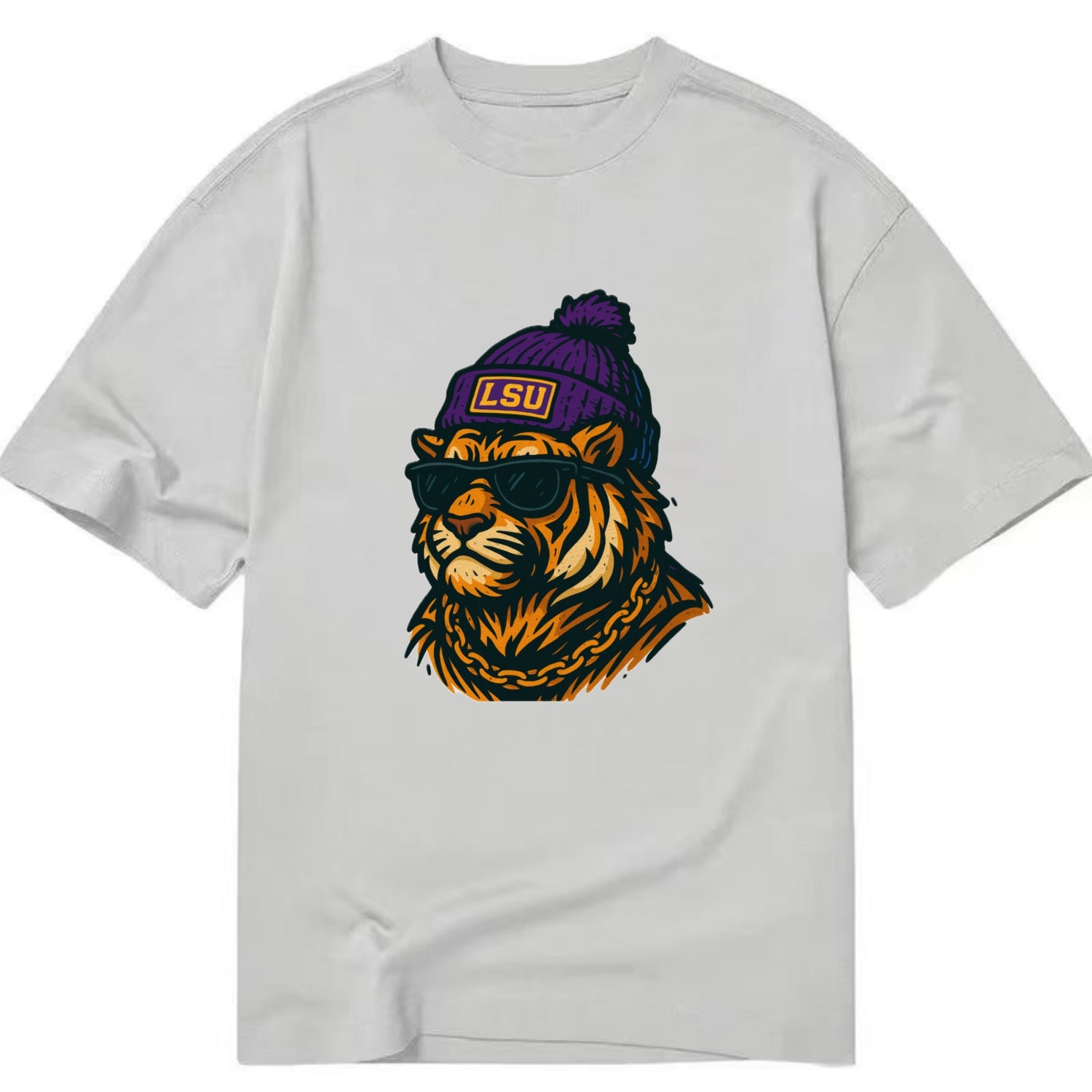 LSU Mike Tiger - Classic T-shirt - Grey