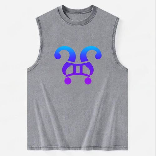 CURIOUS TWINS | Twin question marks | Endless curiosity | Seeking answers | - Vintage Washed Tank